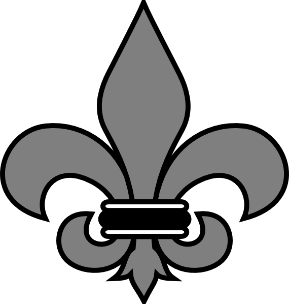 How To Set Use Grey Fleur De Lis Clipart (570x598), Png Download