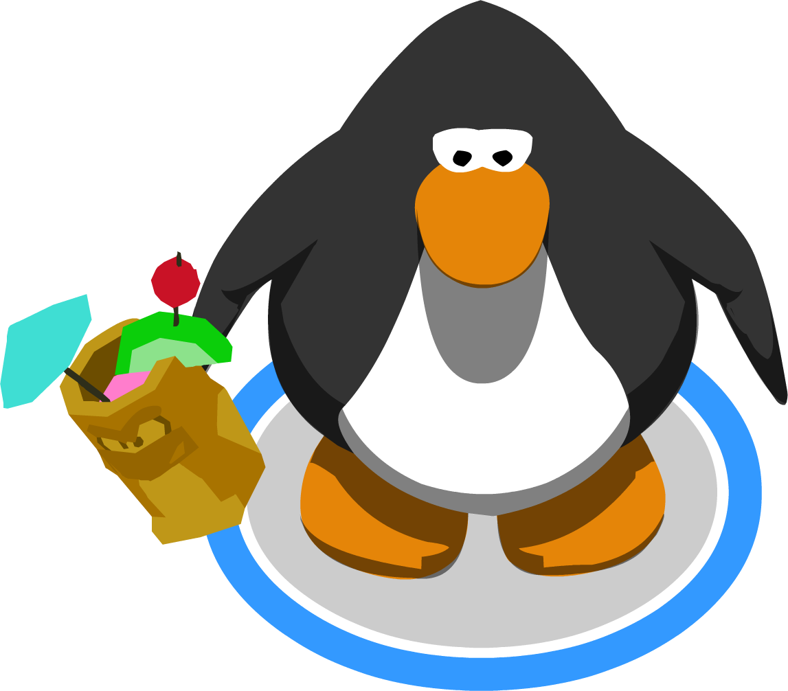 Brown Tropical Cup In-game - Club Penguin Graduation Cap (1147x1006), Png Download
