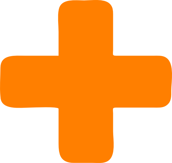 Plus Png - Orange Plus Sign Png (600x566), Png Download