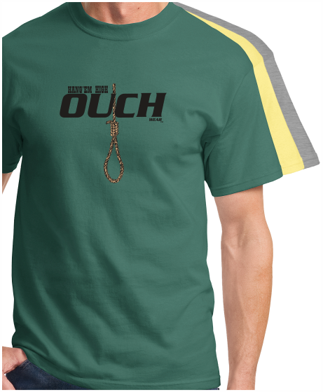 Ouchwear™ Noose Logo - Brown T Shirt On Model (461x560), Png Download