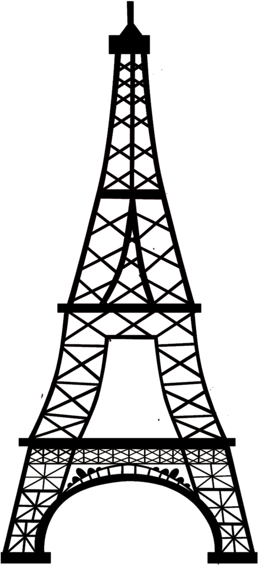 Tower Clipart Transparent - Eiffel Tower Shadow Png (634x1258), Png Download