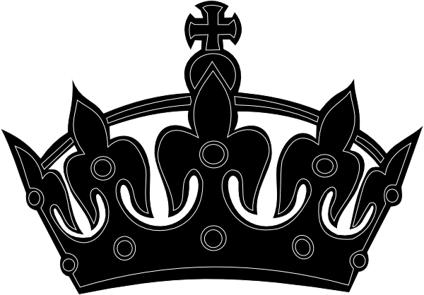 Black Clip Art At Clker Com Vector - Royal Crown Black And White Clipart (600x418), Png Download