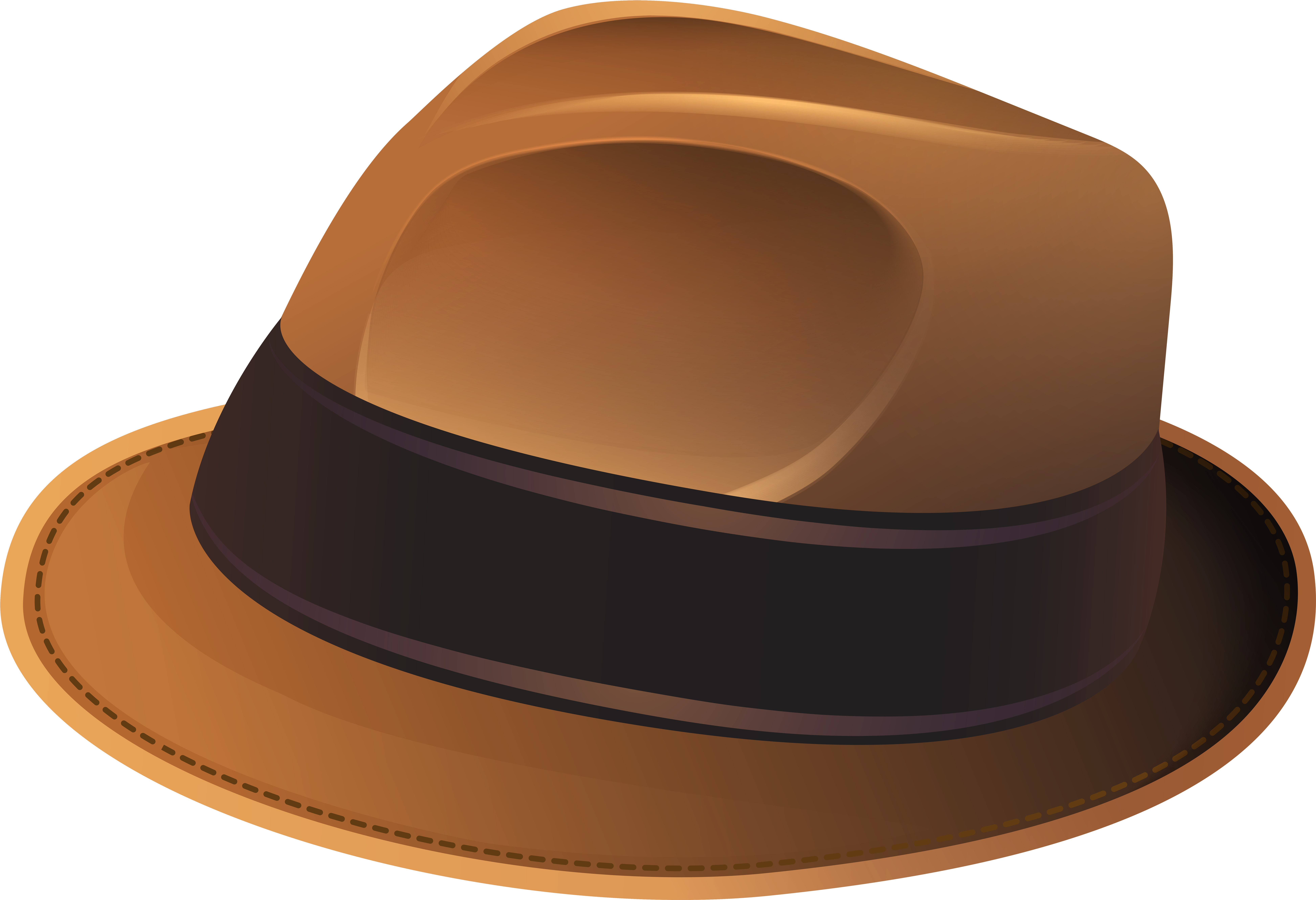 Black And White Stock Brown Png Clip Art Image Gallery - Hat Transparent (8000x5512), Png Download