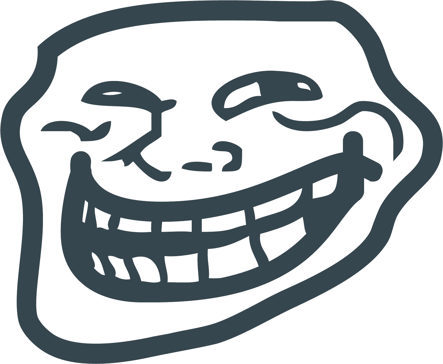 Trollface Icon Free Download - Troll Face Png (1600x1600), Png Download