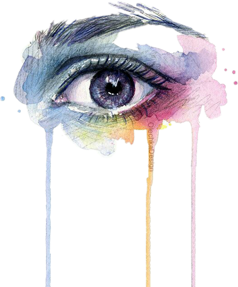 Watercolor Painting Eye (480x580), Png Download