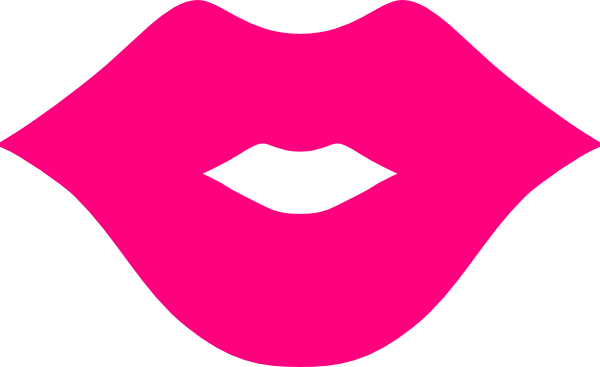 Pink Lips Clipart (600x367), Png Download