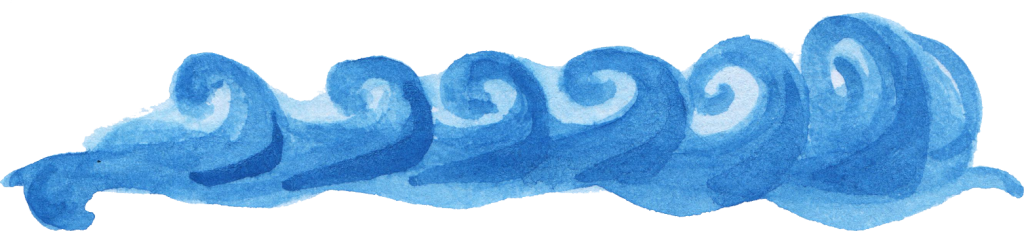 6 Watercolor Ocean Wave - Water Wave Watercolor Png (1024x231), Png Download