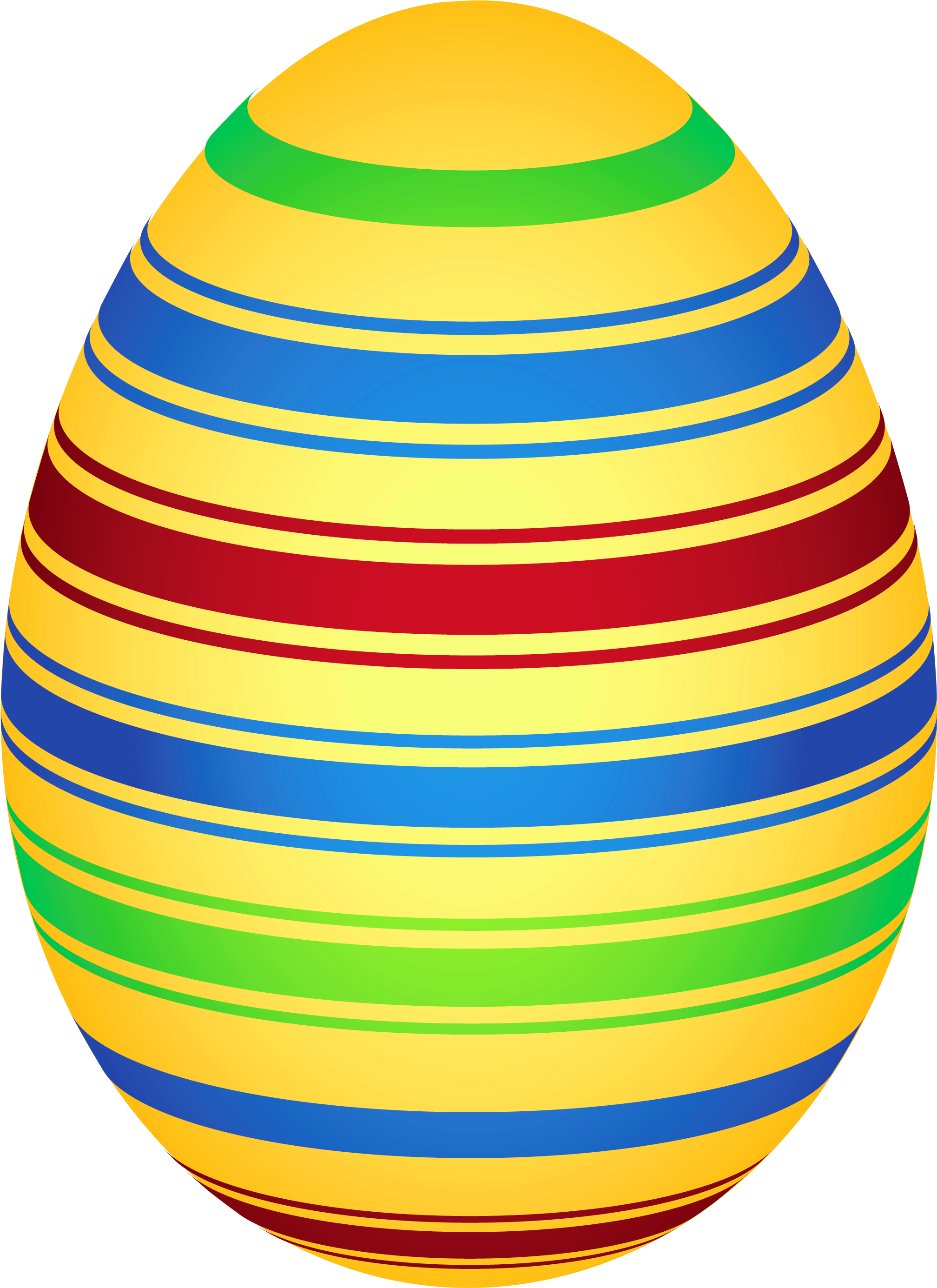 Yellow Colorful Easter Egg Png Clipairt Picture - Easter Egg (2222x3079), Png Download
