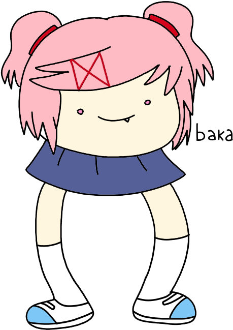 Edited Mediabaka But Colored And A Png For Meme Usage - Fang Ddlc Meme (579x704), Png Download