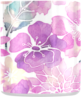 Pastel Watercolor Flower Pattern Classic Insulated - Blue Green Watercolor Flower Pattern Iphone 6 Slim (500x500), Png Download