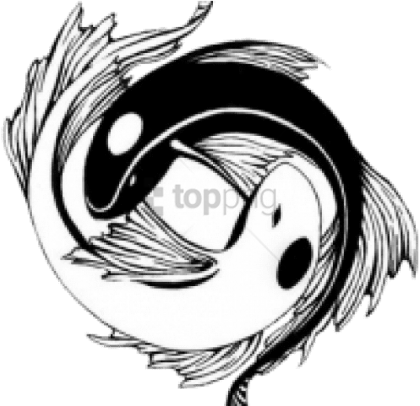 Yin-yang Tattoos Png Transparent Images - Yin And Yang Fish Tattoo (640x480), Png Download