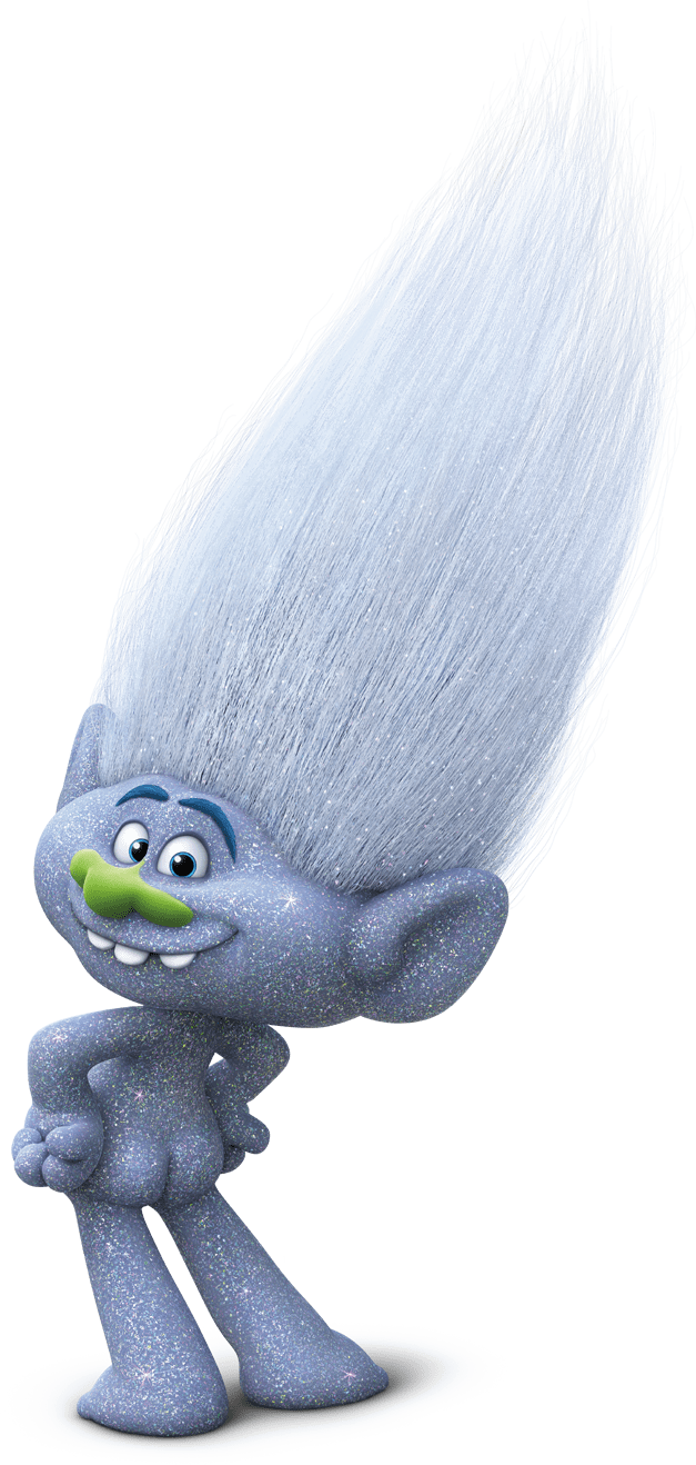 Trolls Glitter Png - Guy Diamond Trolls (627x1318), Png Download