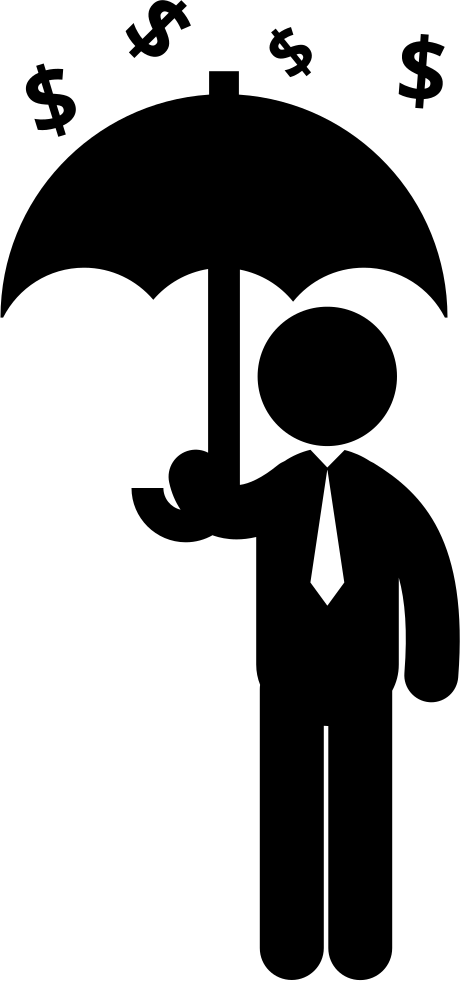 Money Rain Man Holding An Umbrella Royalty Free Png - Icon Man Presenting (460x981), Png Download