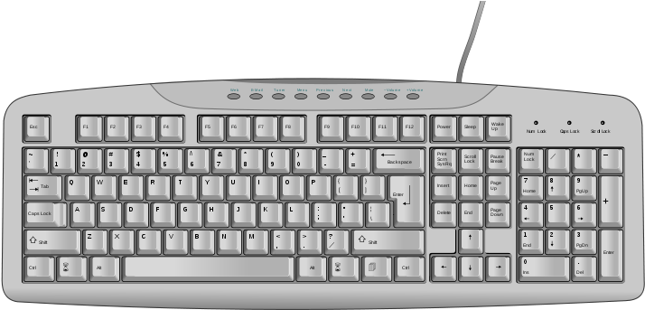 Computer Keyboard Us - Computer Keyboard Png (800x400), Png Download