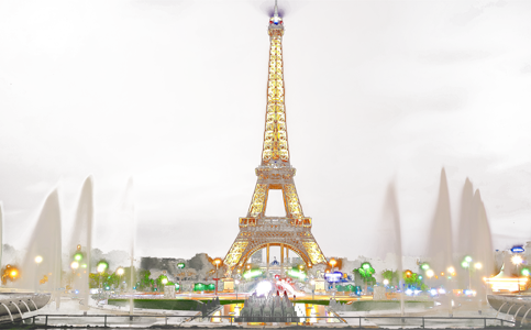 Eiffel Tower Transparent Background (483x300), Png Download