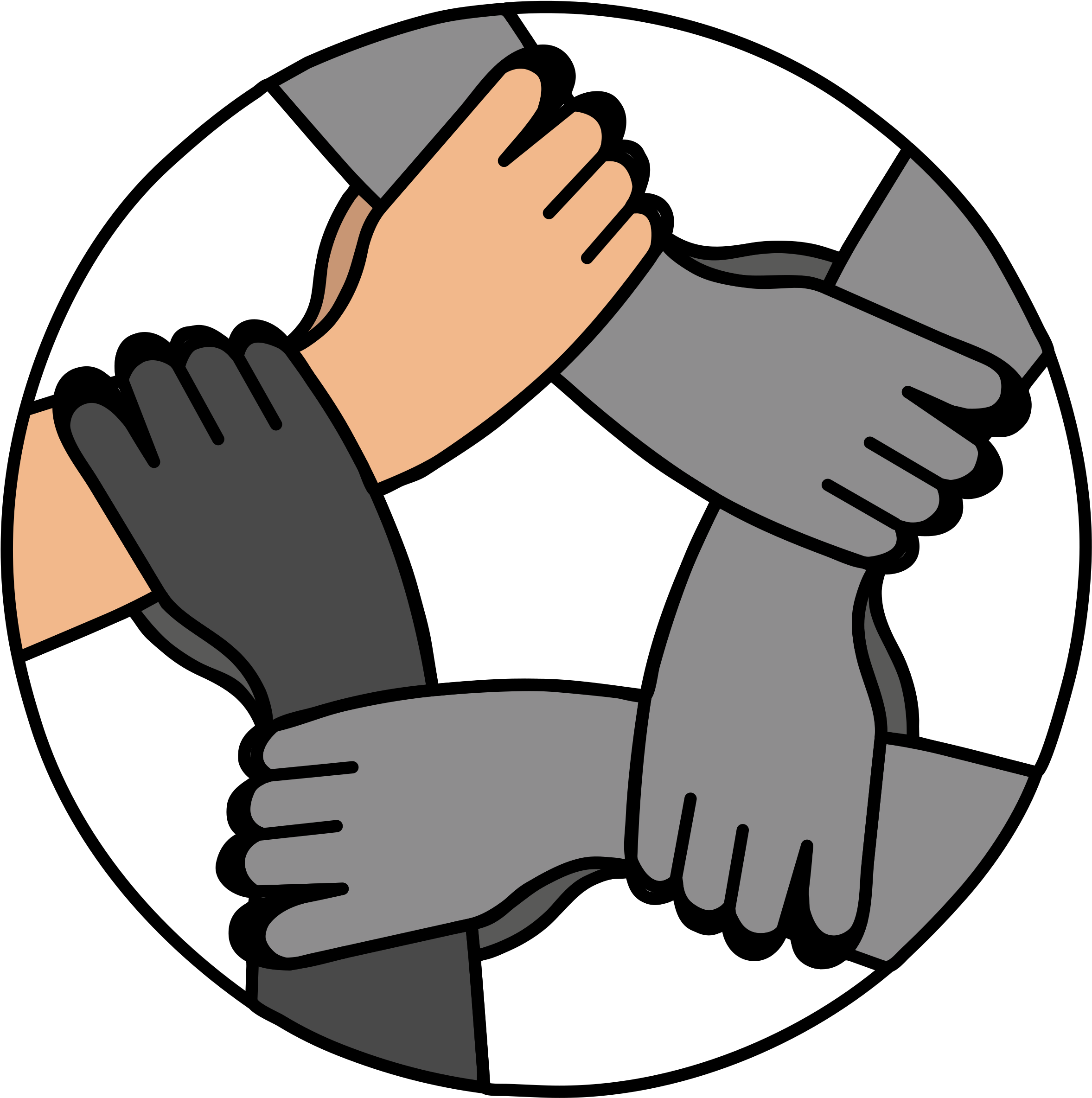 United Hands Png - United Clipart (796x800), Png Download