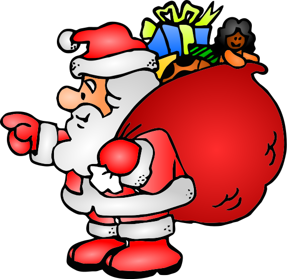 This Graphics Is San Klaus And His Bag About Santa,santa - Xmas (566x800), Png Download