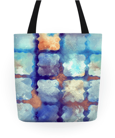 Watercolor Rainbow Texture Pattern Tote - Watercolor Rainbow Texture Pattern Tote Bag: Funny (484x484), Png Download