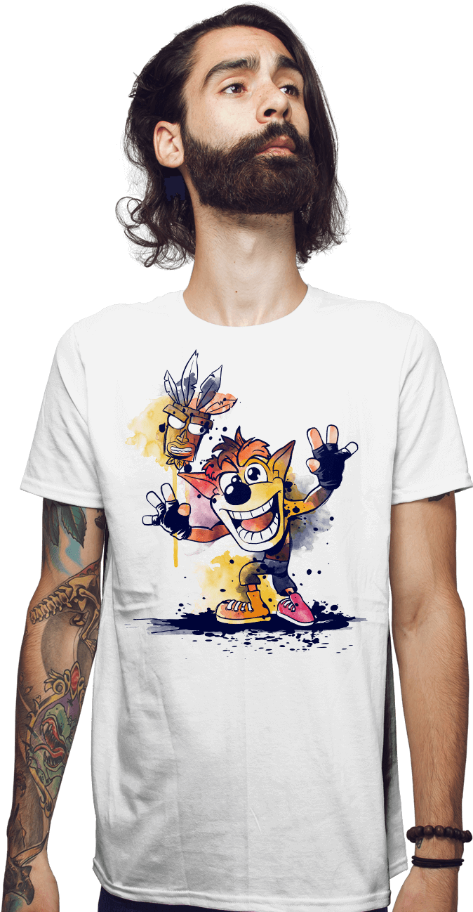 Watercolor Bandicoot - Cartoon (930x1300), Png Download