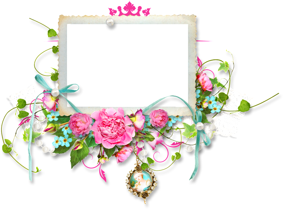 Red Leaf Flower Border Png - Flowers Round Image Png - Free Transparent