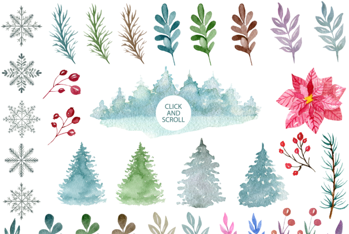 Watercolor By Juliabadeeva - Christmas Tree (720x479), Png Download