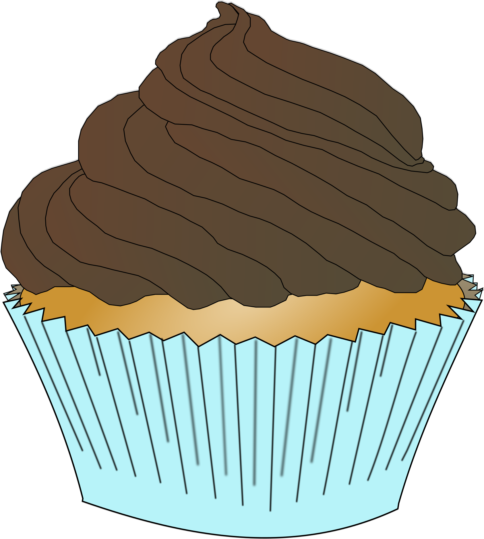Chocolate Cake Clipart Cupcake Frosting - Rainbow Cupcake Clip Art (919x1000), Png Download