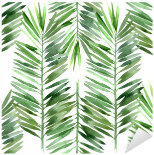 Palm Tree Leaves Watercolor (400x400), Png Download