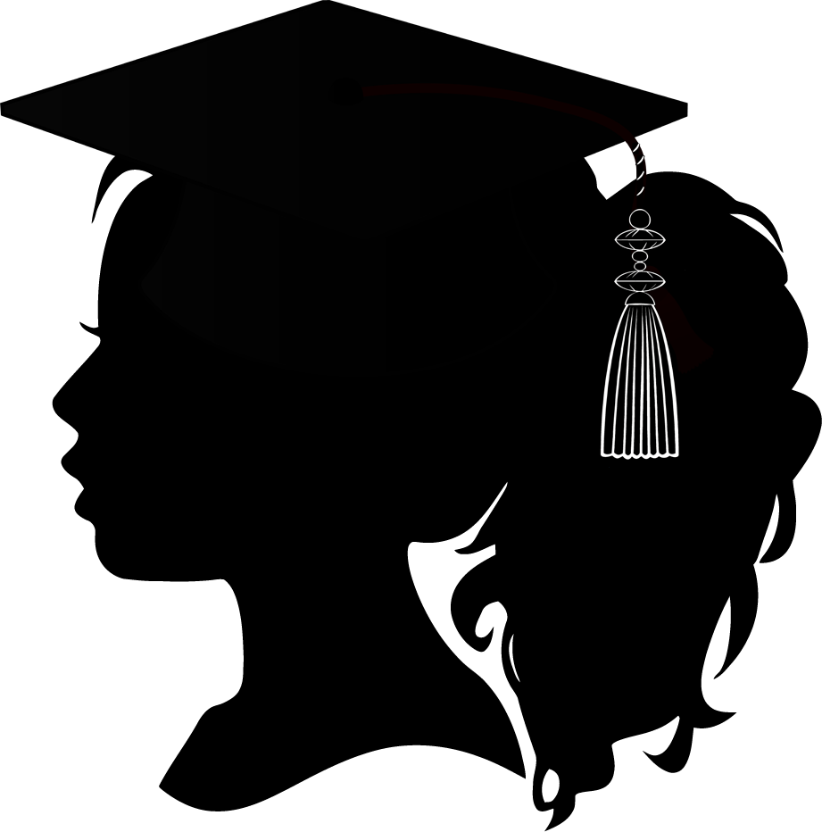Http - //a - Top4top - Net/p 114at6e4 College Graduation - Black Girl Head Silhouette (921x932), Png Download