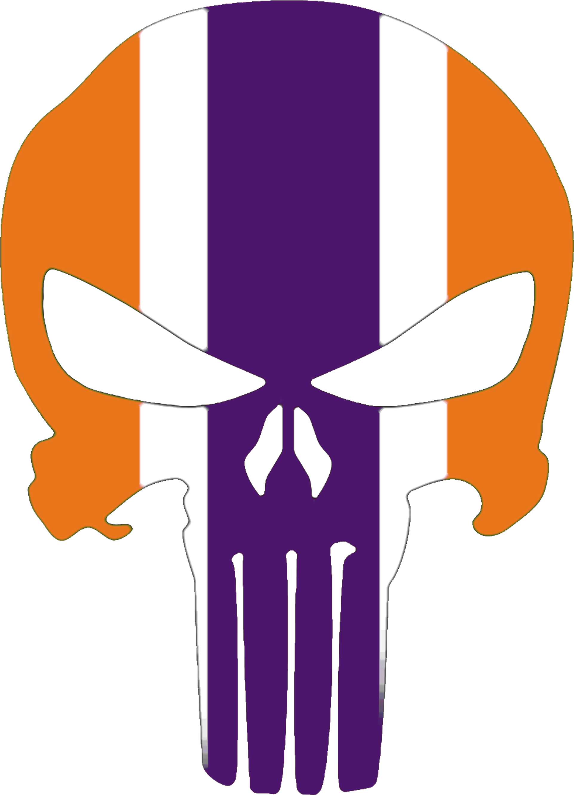 Clemson Football Clipart At Getdrawings - Punisher Skull (2113x2770), Png Download