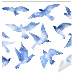 Abstract Flying Bird Set With Watercolor Texture Isolated - Watercolor Texture Bird (400x400), Png Download