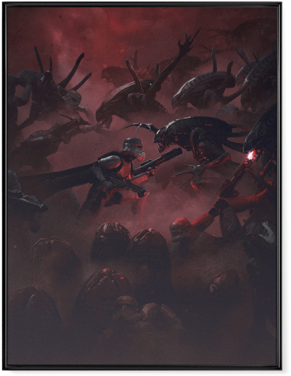 Legion Vs Space Cockroaches - Painting (600x600), Png Download