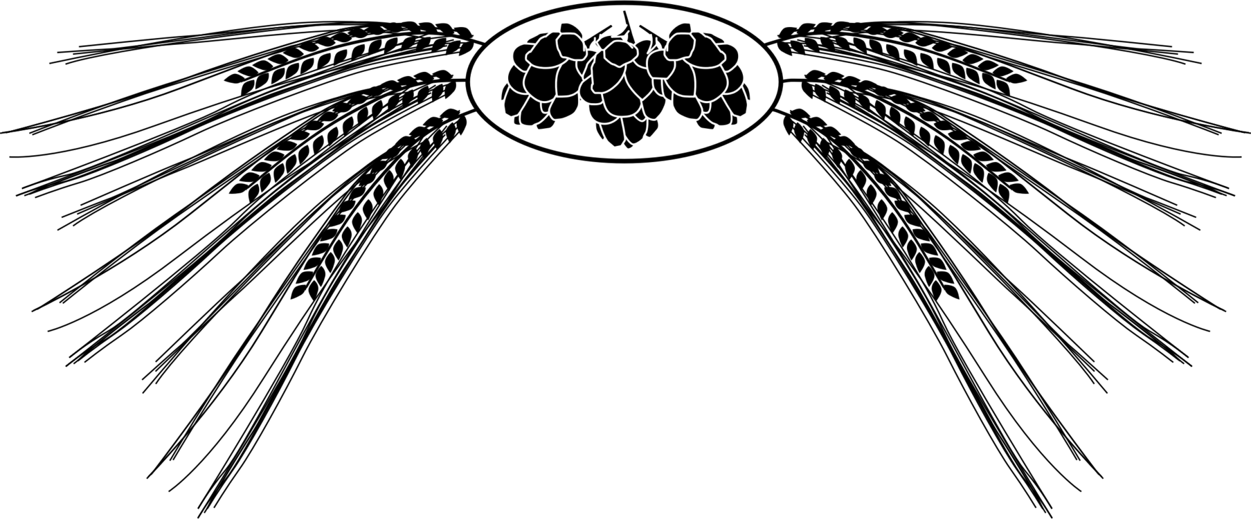 Freeuse Download Beer Brewing Grains Malts - Hops Clip Art (1807x750), Png Download