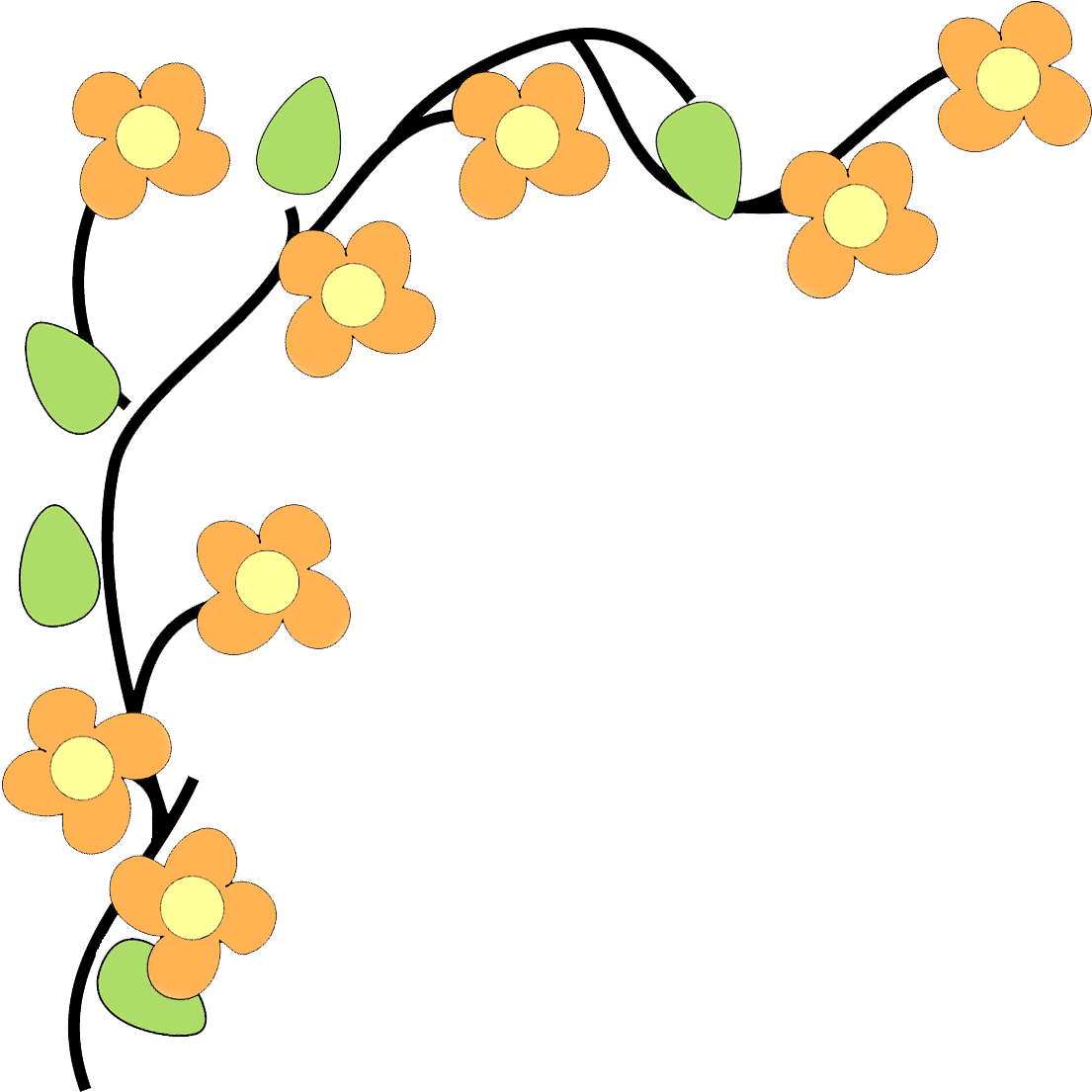 Pretentious Inspiration Floral Border Clip Art Free - Transparent Flower Border Clipart (1134x1134), Png Download