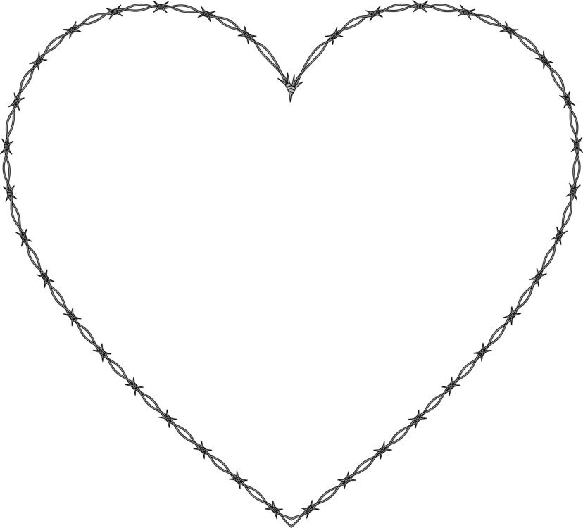 Line Art Drawing Heart Computer Icons - Dotted Line Heart Png (828x750), Png Download