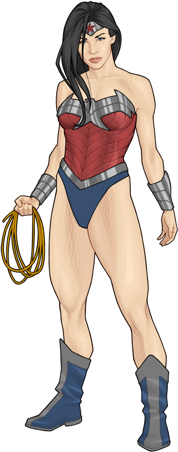 Dyel Wonder Woman By ~georgel-mcawesome - Comics (498x1000), Png Download