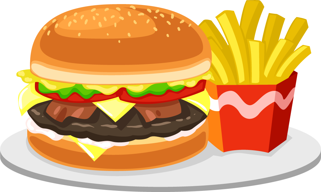 Food Png Transparent Free Images - Fast Food Clipart Png (1096x657), Png Download