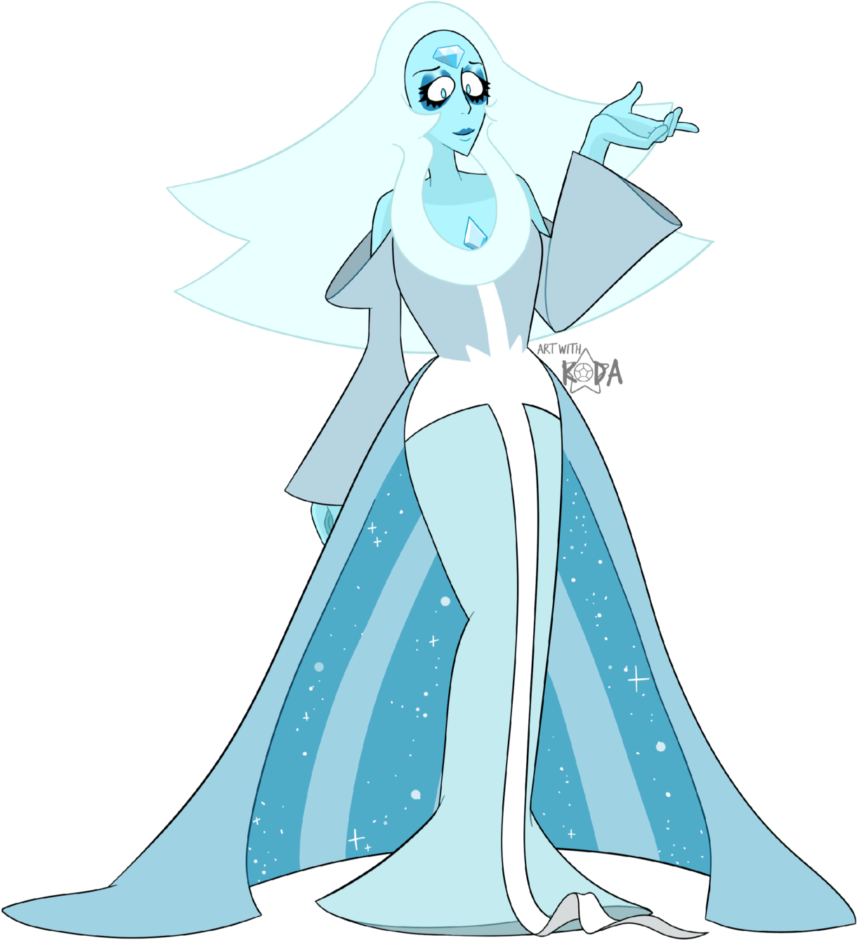 Watercolor Transparent Diamond Tumblr Png Watercolor - White Diamond Steven Universe Fan Fusions (1280x1446), Png Download