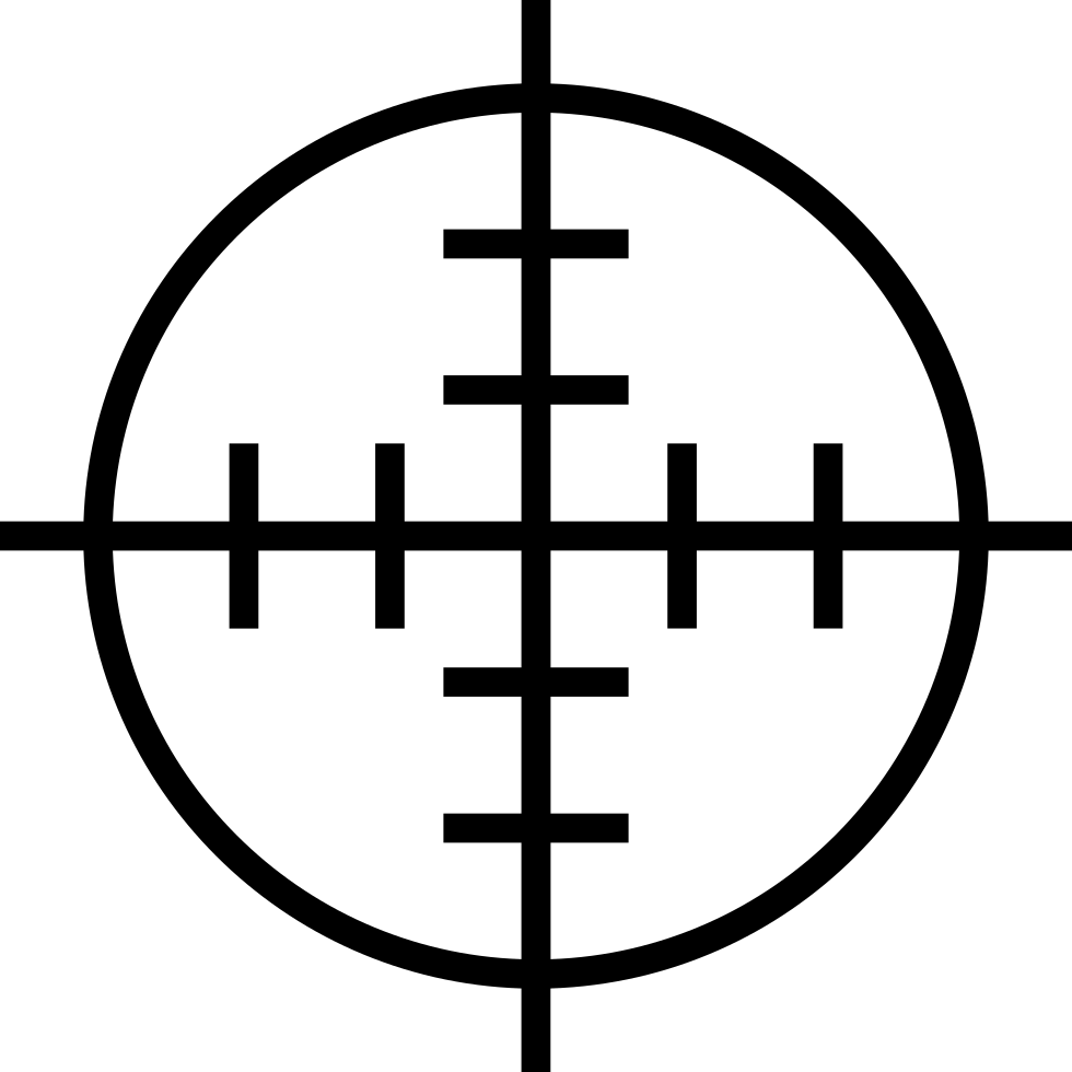 Gun Shooting Target Comments - Crosshair Png (980x980), Png Download