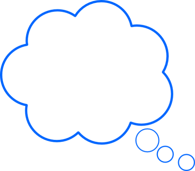 Bubble Transparent Png - Thin Thought Bubble (400x351), Png Download