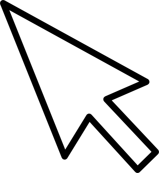 Mouse Pointer Clipart Black And White (552x598), Png Download