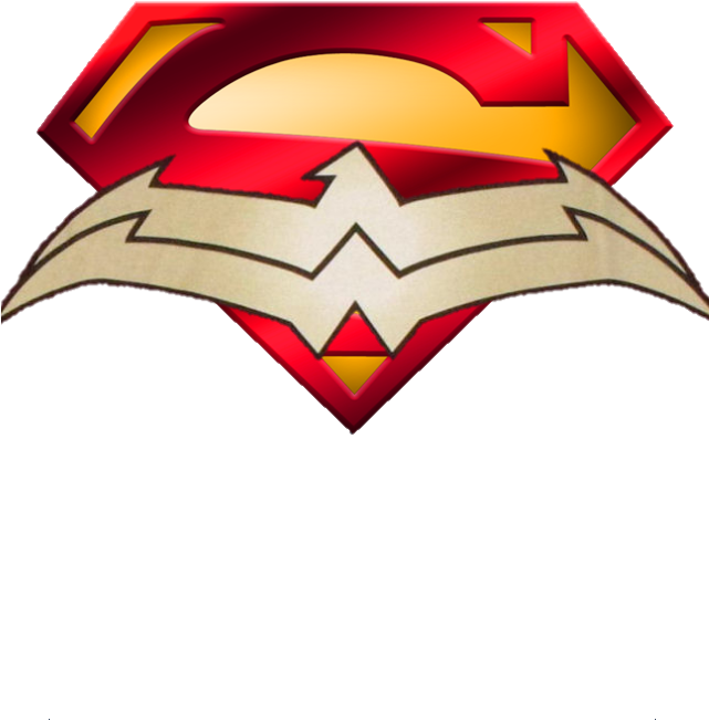 Superman Logo Clipart Manly - Wonder Woman And Superman Symbol (640x960), Png Download