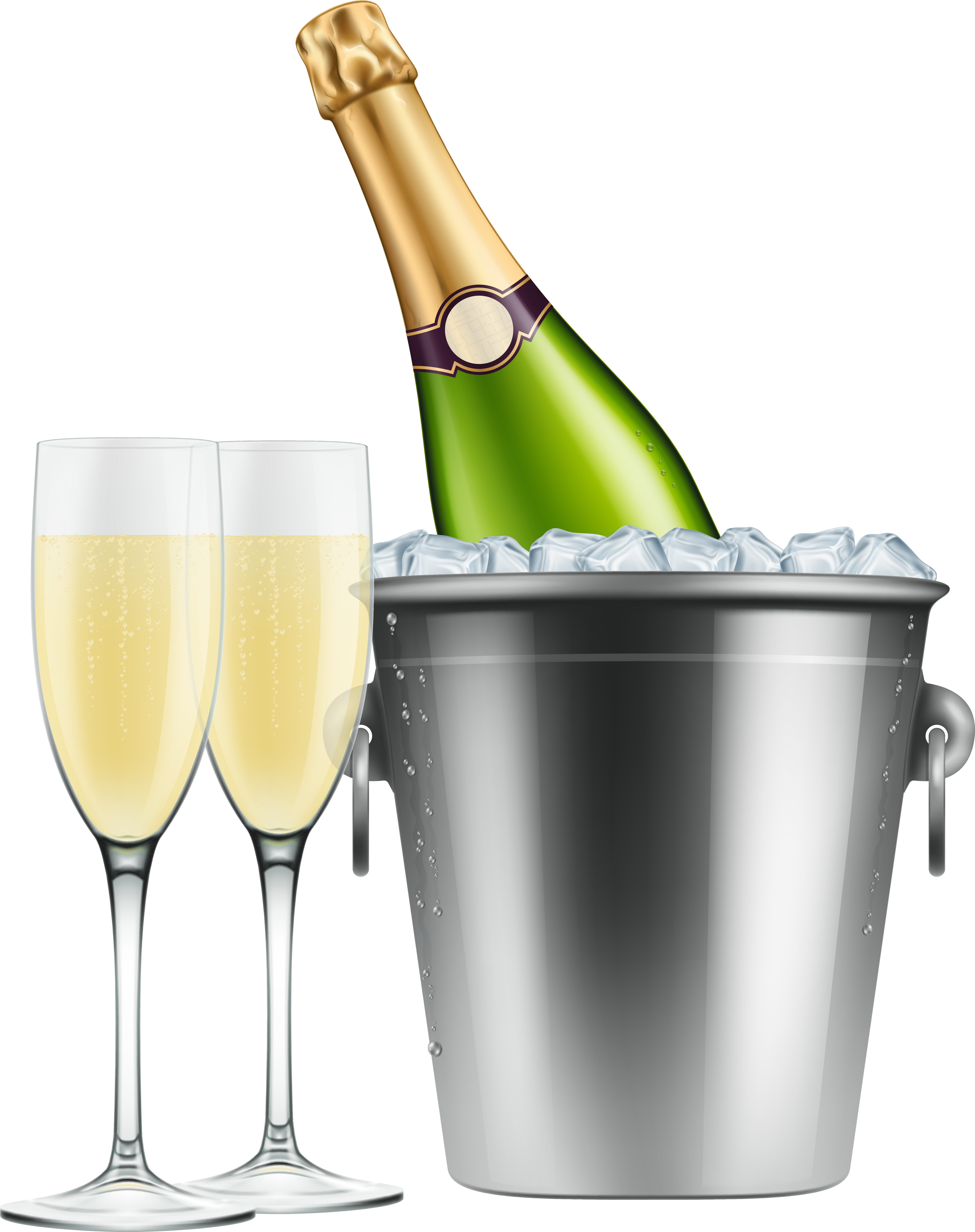 Champagne And Glasses Png (5327x6722), Png Download