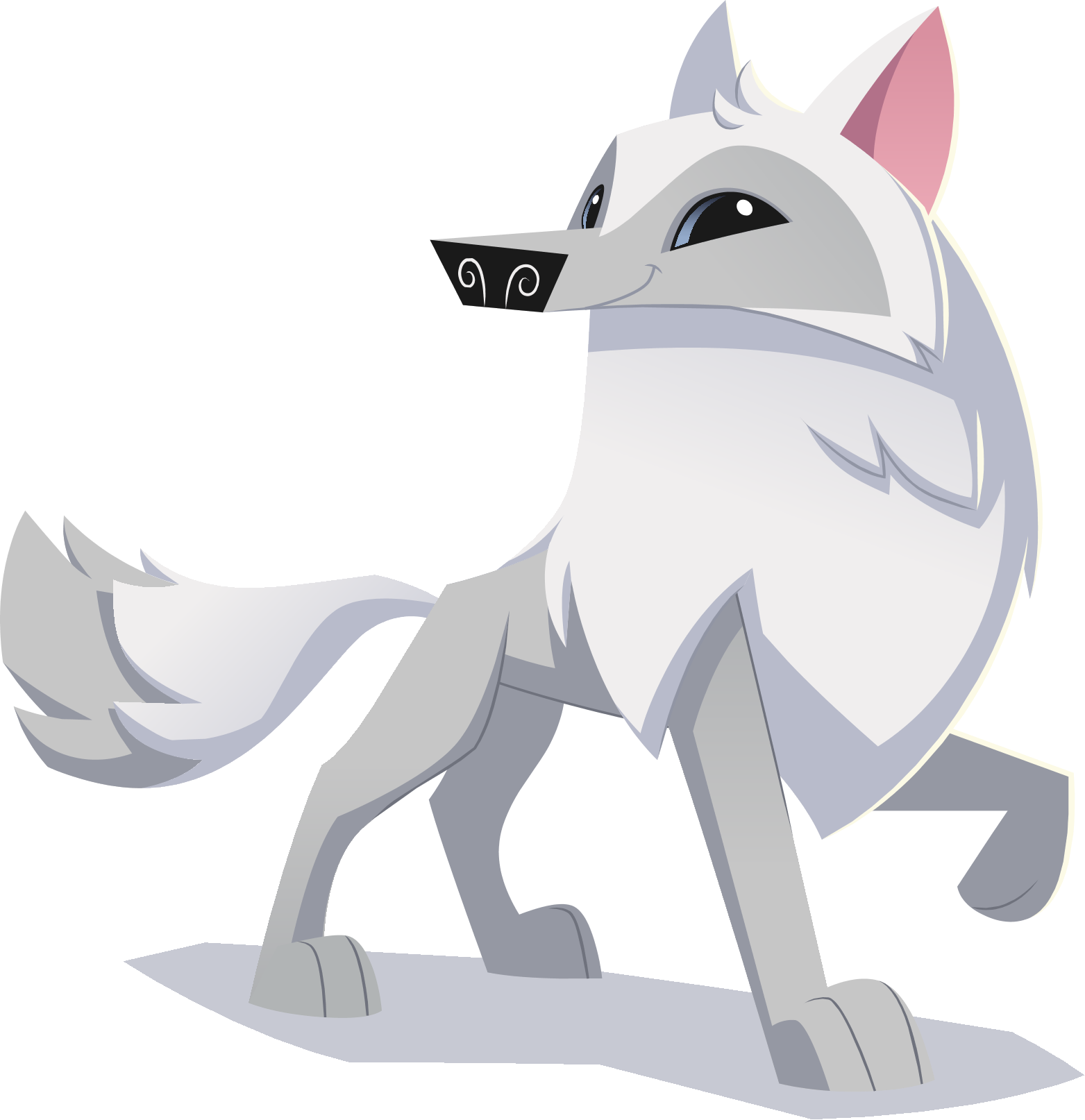 Renovated Art Arctic Wolf - Animal Jam Arctic Wolf (1563x1614), Png Download