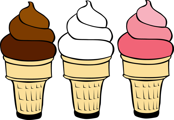 Ice Cream Cone Clipart - Clip Art Ice Cream (600x412), Png Download