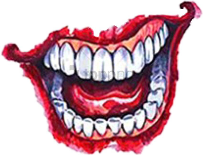 Report Abuse - Joker Smile Hand Tattoo (685x522), Png Download
