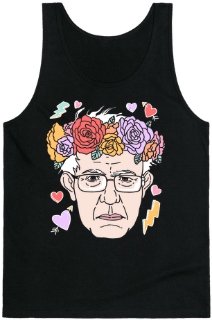 Bernie With Flower Crown Tank Top - Bernie: Don't Tell Me To Smile Tote Bag: Funny Tote (484x484), Png Download