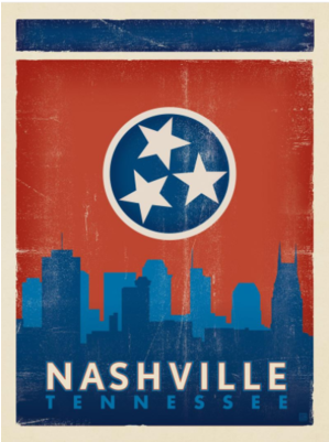 3 "spirit Of Nashville" Posters - Nashville Tennessee Flag (400x400), Png Download
