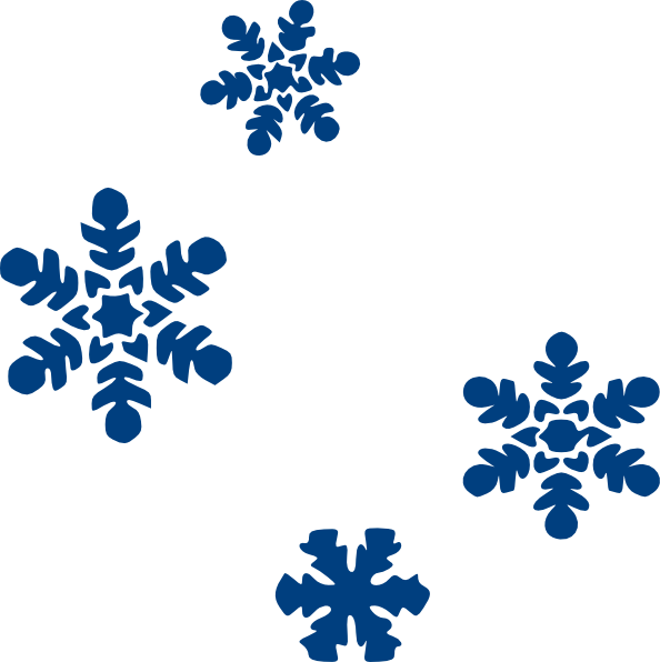 Blue Snow Flakes Png Clip Art (594x596), Png Download