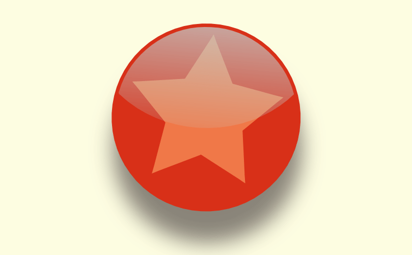 Glossy Button Effect In Inkscape - Circle (809x500), Png Download