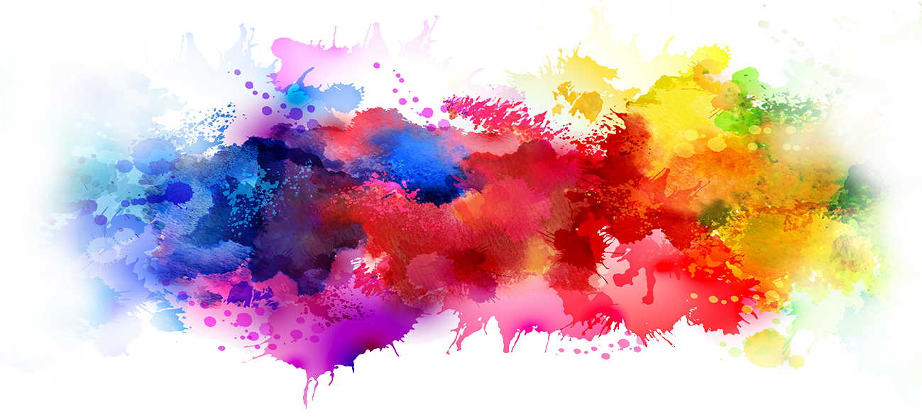 Branding & Graphic Design - Bright Watercolor Stains (1299x591), Png Download